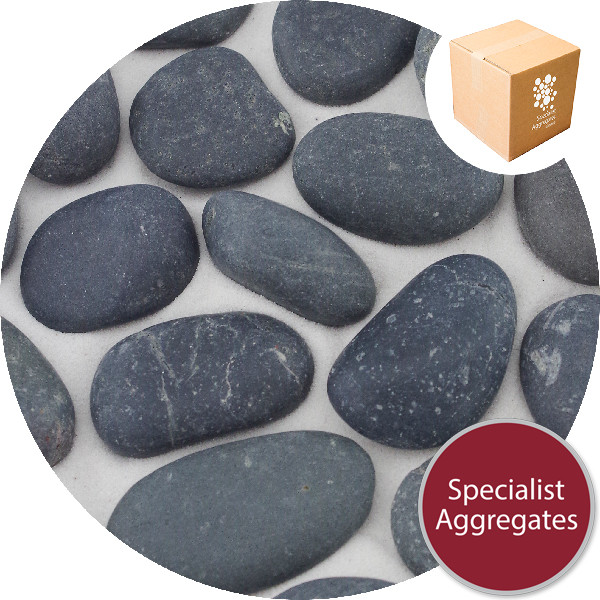 Shoreline River Pebbles - Dark Grey Granite 20-40mm